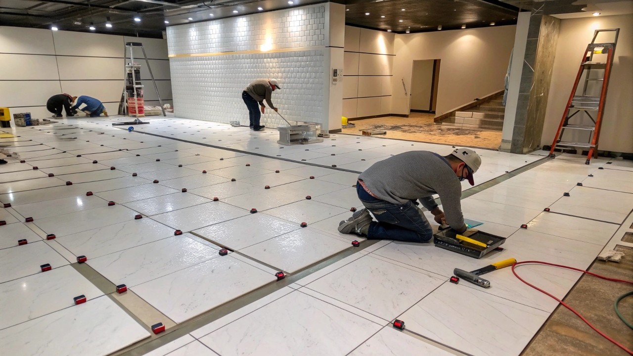 керамогранитом в подвале