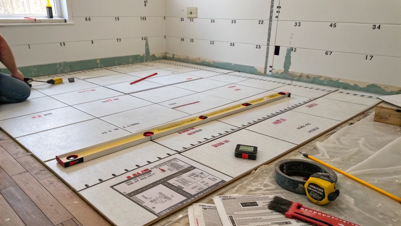 Нарушение схемы раскладки плитки