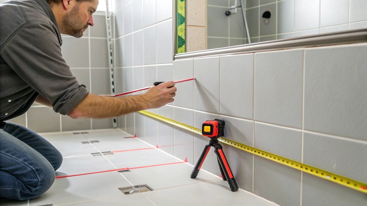 Укладка плитки на стены и пол в ванной комнате