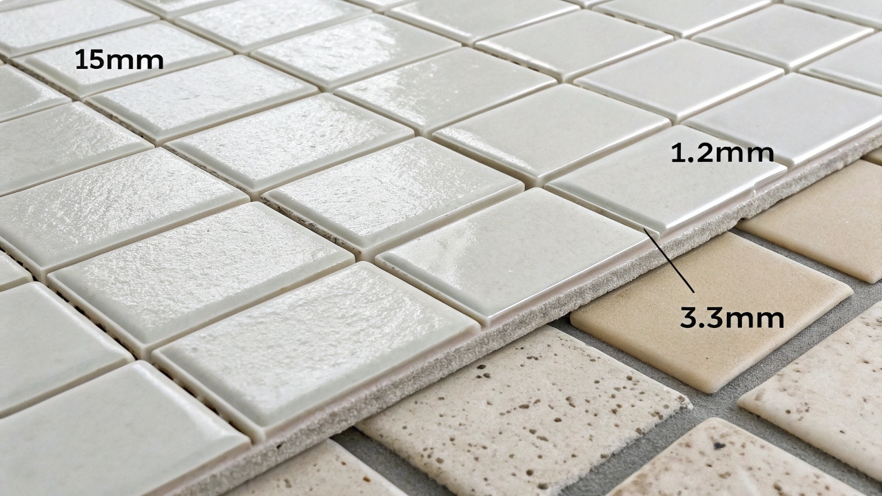 Толщина и ширина швов между плитками
