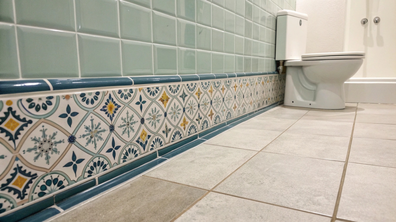 Переход между плиткой и покрашенной стеной