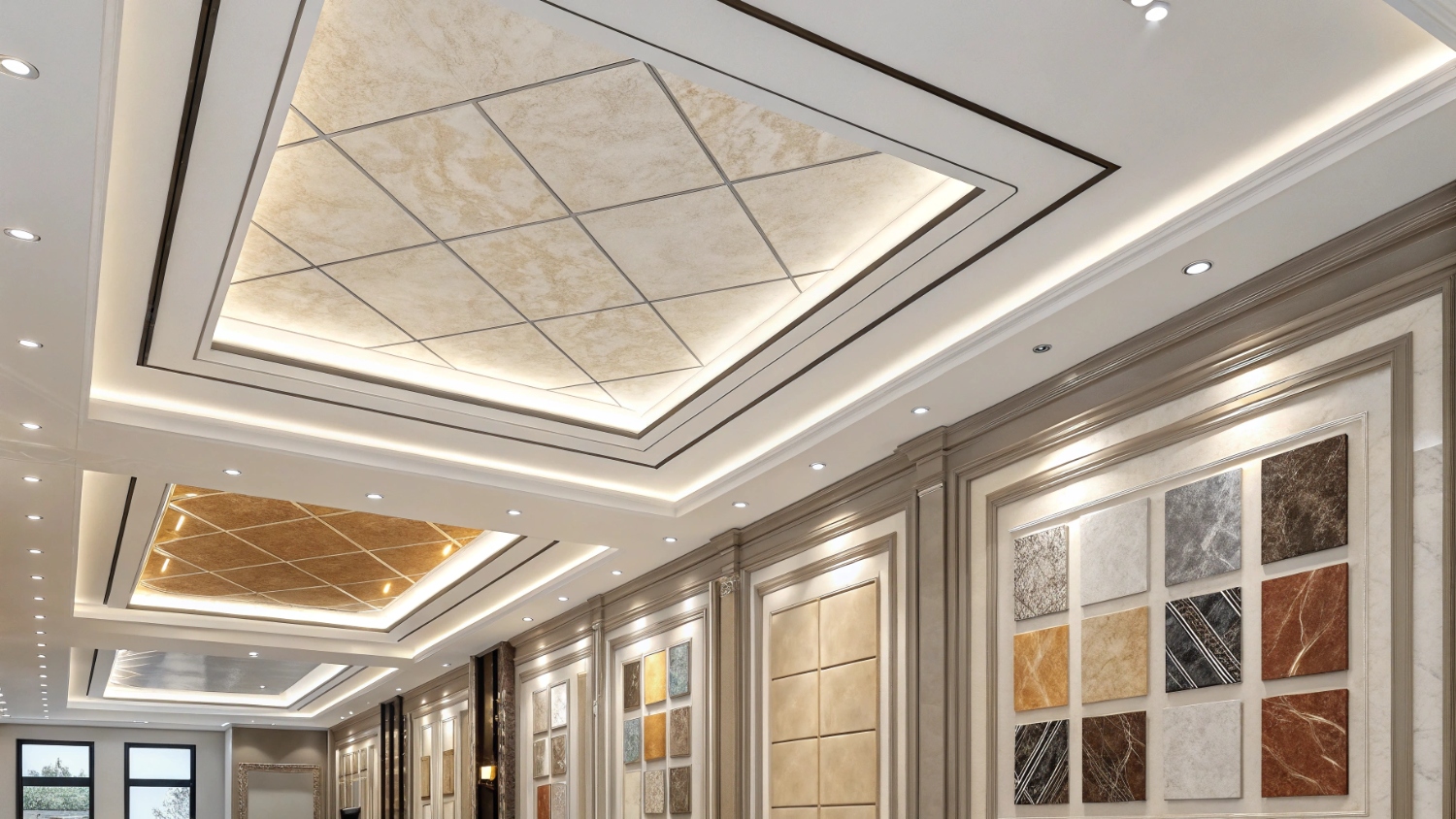 Керамическая плитка и керамогранит в отделке потолков