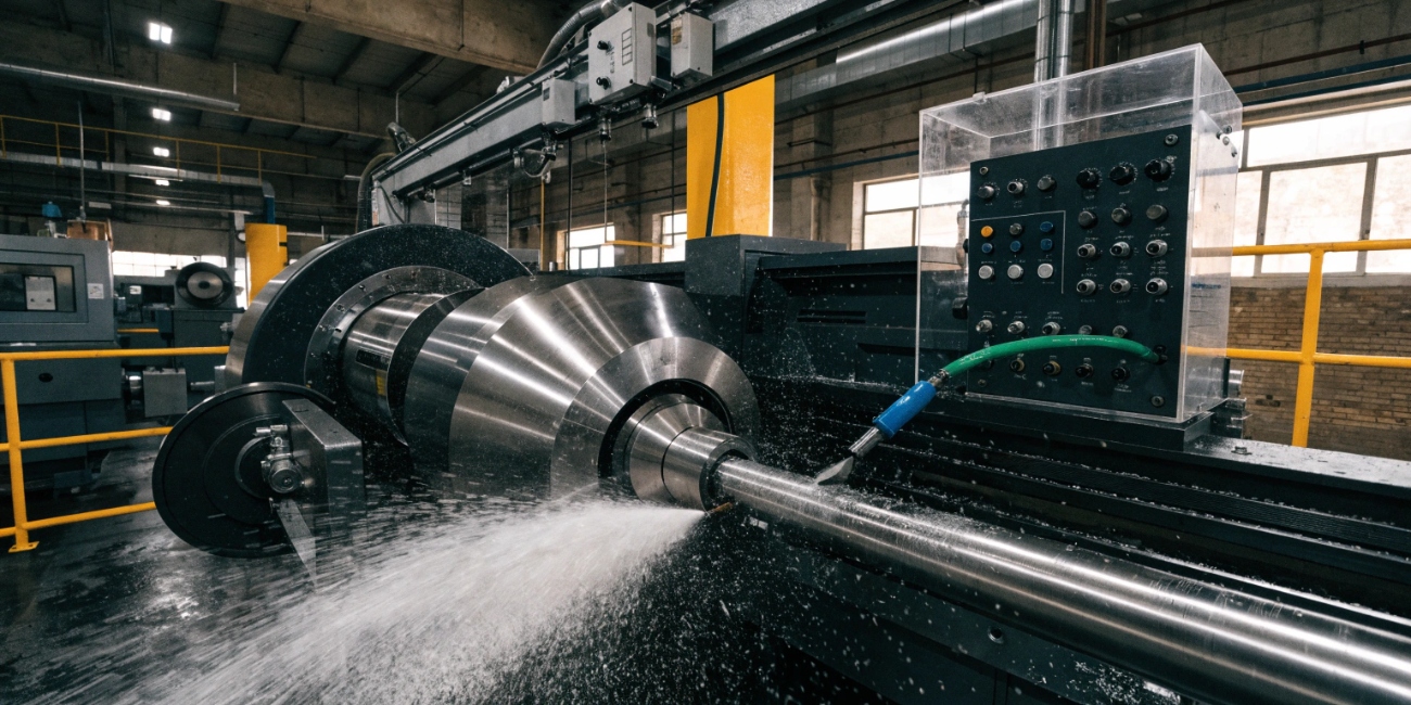 Наружная обточка вала: демонстрация точности на токарном станке с числовым программным управлением.