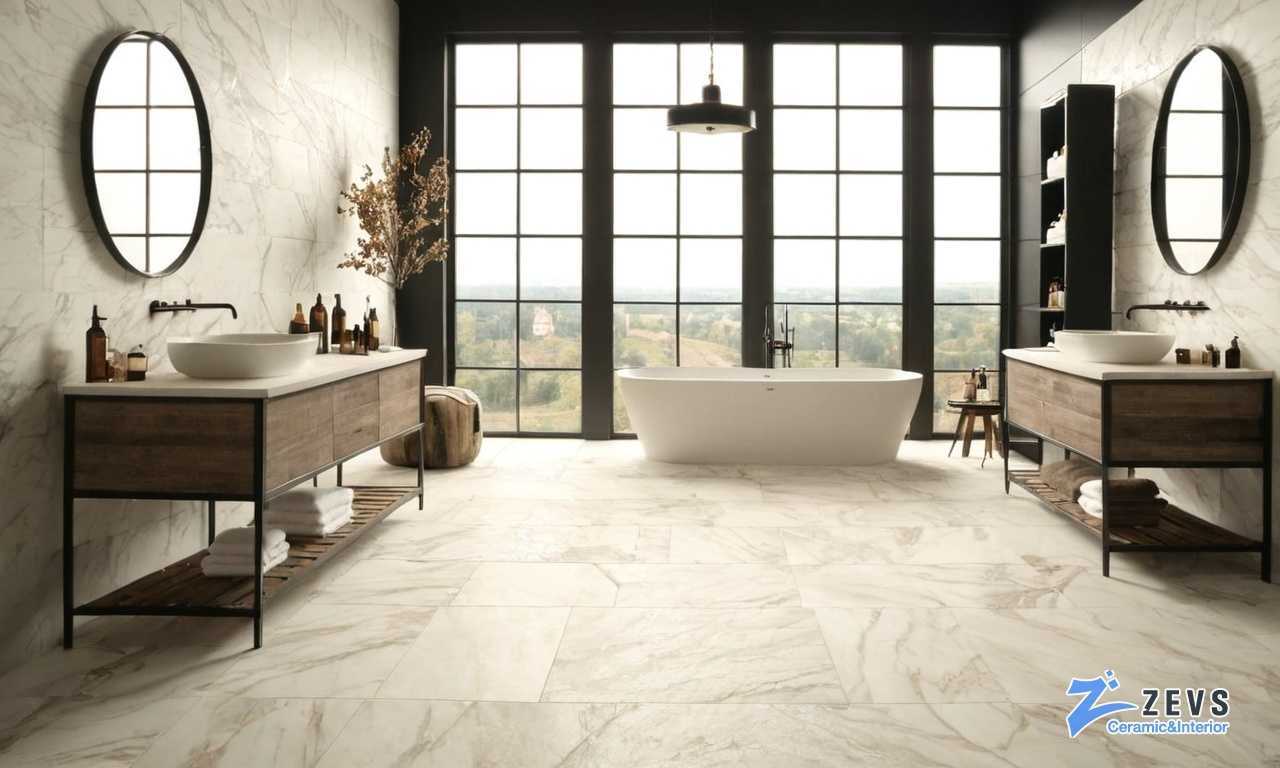 Советы по выбору плитки для ванной в эклектичном стиле