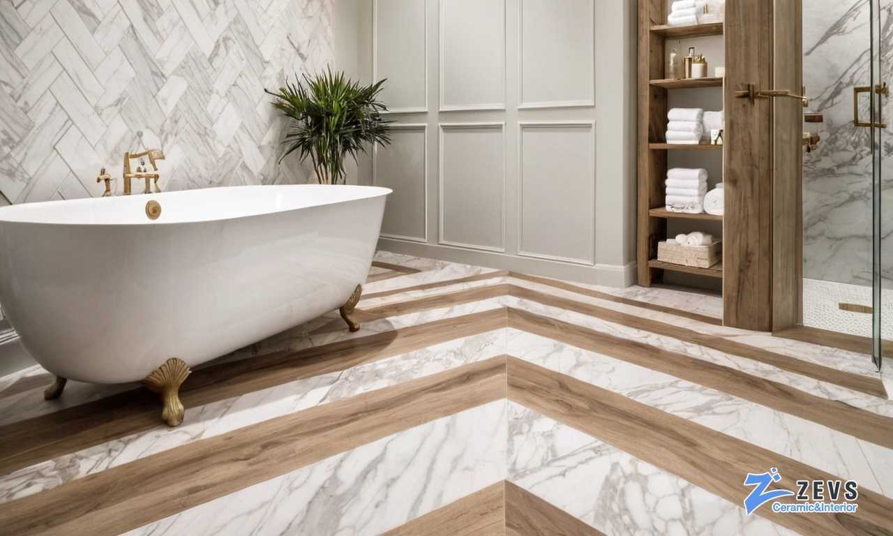 Декоративные элементы из плитки под камень для стильного оформления ванной комнаты Декоративные элементы из плитки под камень для стильного оформления ванной комнаты