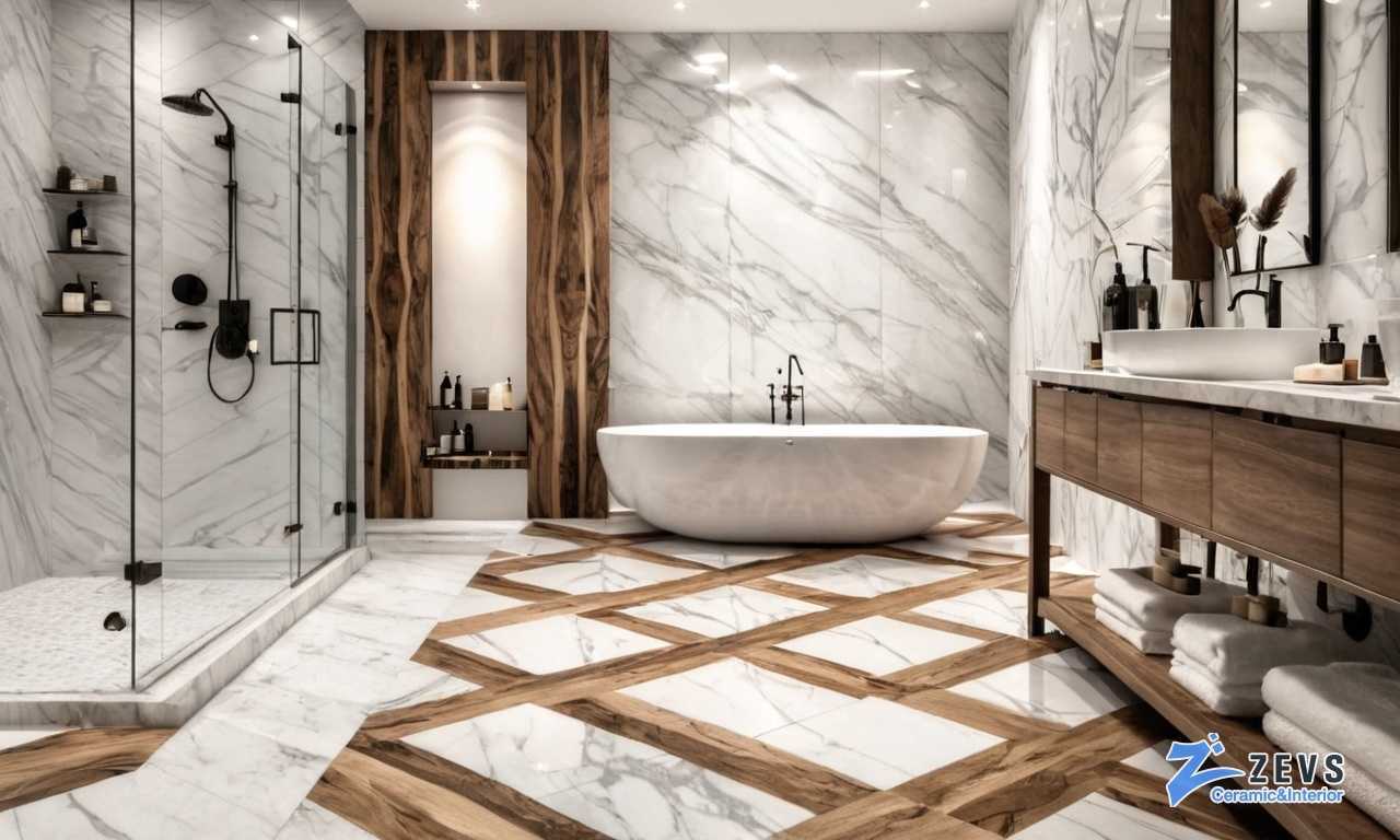 Идеи и рекомендации по гармоничному сочетанию плитки под мрамор с различными материалами для стильных интерьеров