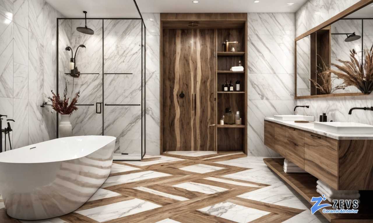 Плитка под камень для ванной в стиле хай-тек — как выбрать и создать стильный современный интерьер