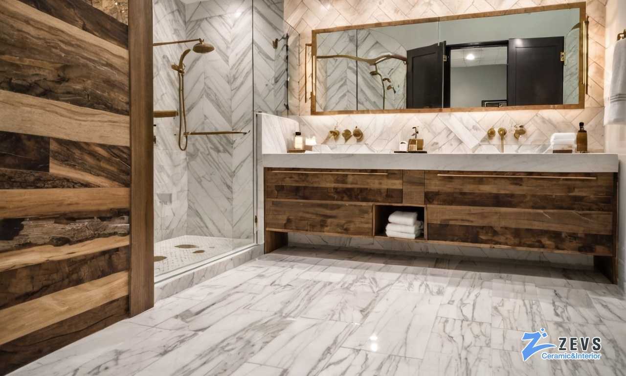 Эффект мрамора в ванной комнате в стиле лофт как способ добавить элегантности и современности в интерьер