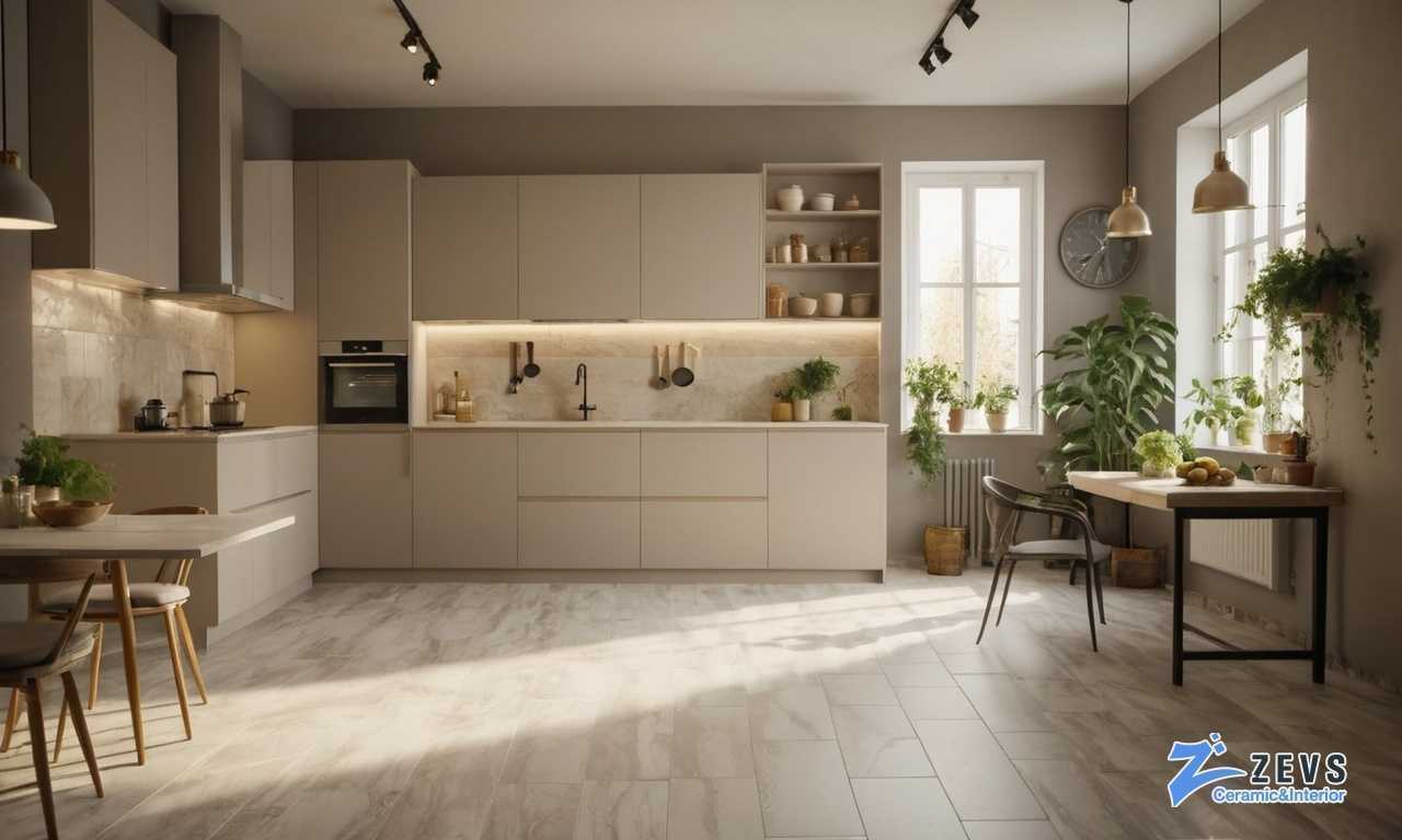Советы по выбору плитки под бетон для кухни в минималистичном стиле