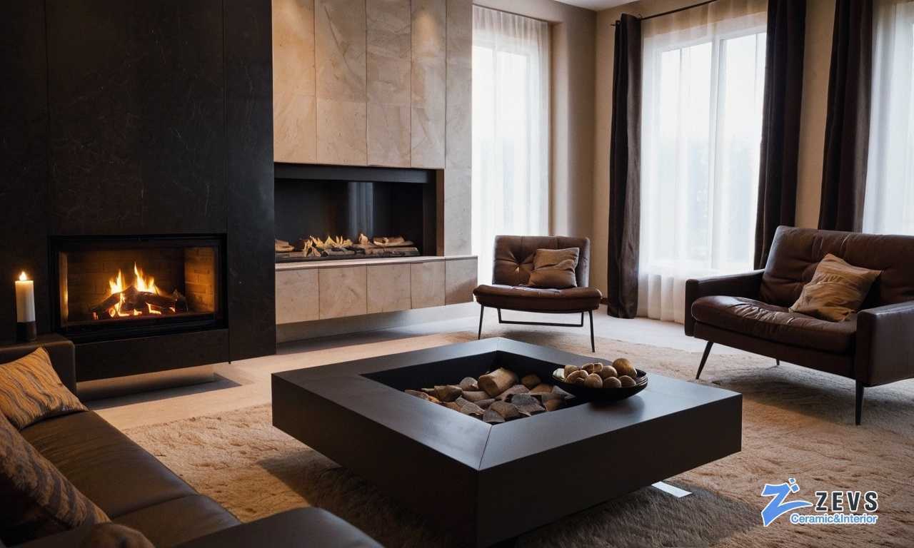 Плитка с эффектом рельефа как идеальный материал для облицовки каминов и создания уникального интерьерного акцента