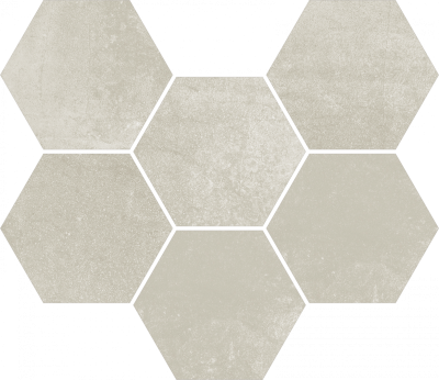 620110000172 Керамогранит Мозаика Гексагон Экспо Уайт 29x25 ColiseumGres