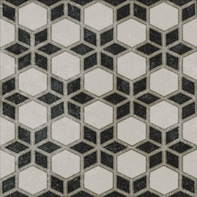 Керамогранит Декор Фреджио 4 черно-белый 20x20